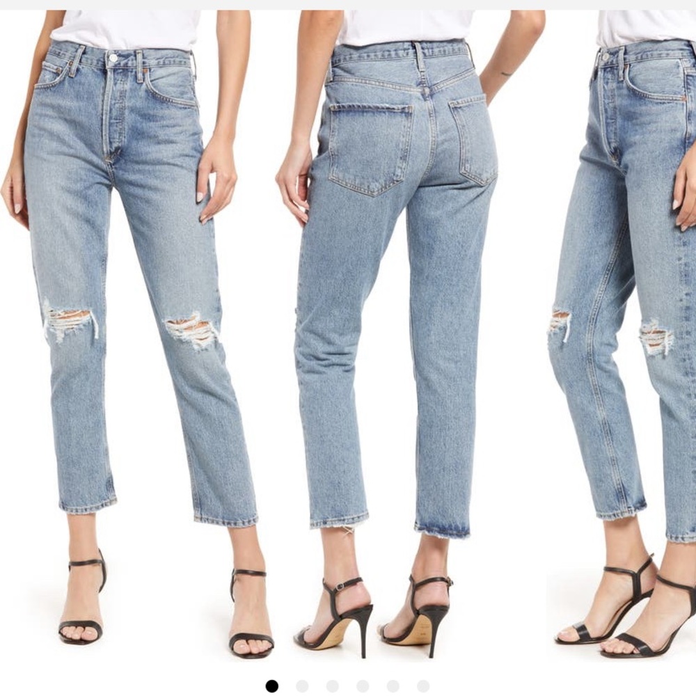 Agolde Riley High Rise Straight Crop Size 30